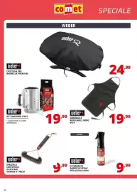 Volantino Comet Pagina 26: Grembiule regolabile nero Weber €19,99, Spazzola Weber con setole in acciaio €9,99