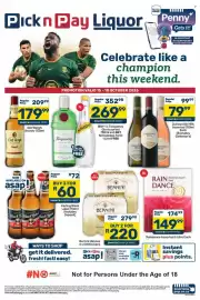 Pick n Pay Liquor catalogue Page 1: Bernini Mimosa 6 x 500ml Cans €220,00, Carling Black Label 750ml €60,00