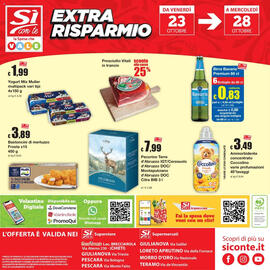 Volantino Sì con te Pagina 24: Bastoncini di merluzzo Frost €3,89, Yogurt Mix Muller €1,99