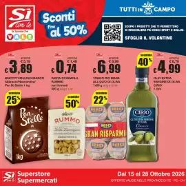 Volantino Sì con te Pagina 1: Olio extra vergine di oliva Cirio Classico €4,99, Tonno Rio Mare all'olio di oliva €6,99