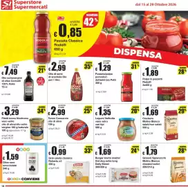 Volantino Sì con te Pagina 18: Filetti tonno Nostromo €3,29, Tonno Consorcio €2,99