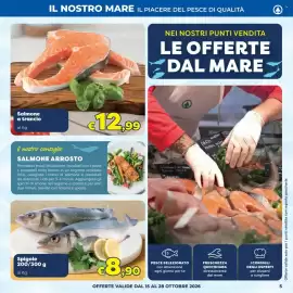 Volantino Despar Pagina 5: Salmone a trancio €12,99, Spigole €8,90