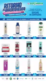 Volantino La Saponeria Pagina 2: Pantene Miracle termoprotettore €3,99, L'Oréal Ritocco Perfetto colorazione capelli €8,99