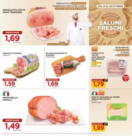 Volantino Alì Supermercati Pagina 11: Fesa di tacchino al forno Snello Rovagnati €1,99, Mortadella Favola €1,49