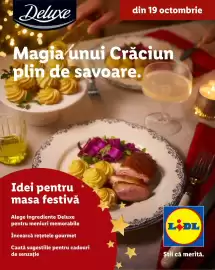 Catalog Lidl Pagină 1: Deluxe din 19 octombrie Magia unui Crăciun plin de savoare. Idei pentru masa festivǎ Alege