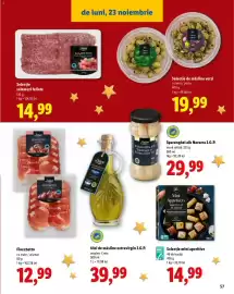 Catalog Lidl Pagină 57: Selecție salamuri feliate €14,99, Sparanghel alb Navarra I.G.P €29,99