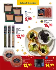 Catalog Lidl Pagină 73: Salam cu trufe / fistic €12,99, Specialități din pate de ficat €9,99