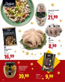 Catalog Lidl Pagină 76: Carpaccio de caracatiță €21,99, Chipsuri €9,99