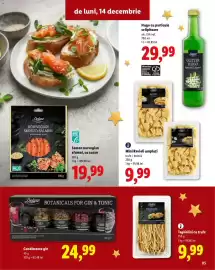 Catalog Lidl Pagină 85: Somon norvegian afumat, cu susan €19,99, Mini Ravioli umpluți €9,99