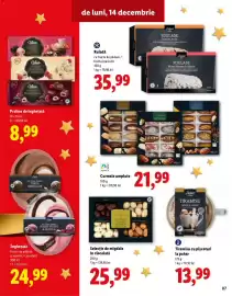 Catalog Lidl Pagină 87: Selecție de migdale în ciocolată €25,99, Îngheţată €24,99