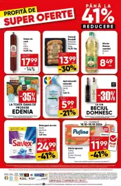 Catalog PROFI săptămâna 42 Pagină 18: Savex Detergent €24,99, Ulei de floarea soarelui Bunica 1L €8,49