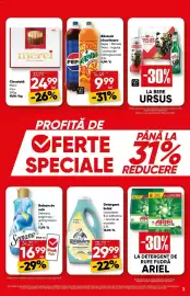 Catalog PROFI săptămâna 42 Pagină 3: Băutură răcoritoare Pepsi/Mirinda €9,99, Detergent lichid Lavandera €29,99