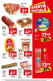 Catalog PROFI săptămâna 42 Pagină 5: Cașcaval Hochland clasic €17,45, Ciolan afumat €3,19