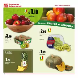 Volantino Sì con te Supermercati Pagina 2: Ananas Gold Selection Battaglio €1,79, Kiwi Zespri green €3,49