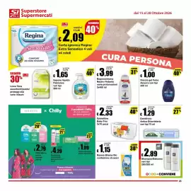 Volantino Sì con te Supermercati Pagina 23: Dentifricio Antica Erboristeria €1,29, Bagnoschiuma Neutro Roberts €3,99