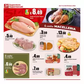 Volantino Sì con te Supermercati Pagina 4: Pettro di pollo farcito da noi €13,90, Tomahawk di suino Italia €6,99