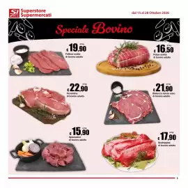 Volantino Sì con te Supermercati Pagina 5: Fettine scelte di bovino adulto €19,90, Fiorentina di bovino adulto €22,90