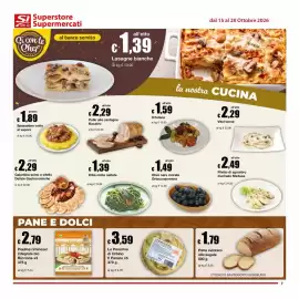 Volantino Sì con te Supermercati Pagina 7: Pollo alle castagne Bacalini €2,29, Le Panarine di Urbino Il Panaro €3,59