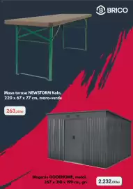 Catalog Brico Depôt Pagină 4: Magazie Goodhome, metal, 267 x 310 x 199 cm, gri €2.232,00, Newstorm masa terasa koln €263,20