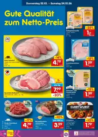 Netto Marken-Discount Prospekt Seite 52: GUT PONHOLZ Puten-Schnitzel €4,79, Spanferkel-Rollbraten €7,99