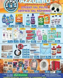 Volantino Azzurro Convenienza Pagina 1: Svelto piatti ecopack €2,29, Box vulcano €3,49