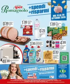 Volantino Iper Romagnolo Pagina 1: Acqua minerale naturale Levia €0,25, Mozzarella fior di latte Sabelli €1,99