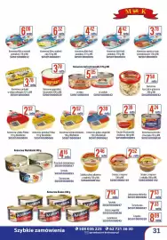 AT gazetka Strona 31: Konserwa gulasz angielski Werbliniński €2,39, Szyneczka z kurczaka MK €24,00