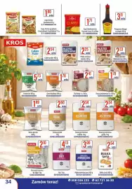 AT gazetka Strona 34: Groch łuskany €1,78, Kasza jęczmienna KROS €2,54