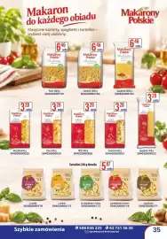 AT gazetka Strona 35: Makaron Polskie Pióra €3,28, Makarony Polskie Nitki €3,28