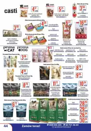 AT gazetka Strona 44: Sucha karma premium Nutrican €28,29, Przysmak Prima Dog €10,24