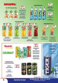 AT gazetka Strona 6: Woda kokosowa z sokiem ananasowym €3,91, Tymbark Jabłko-Brzoskwinia €2,34