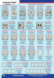 AT gazetka Strona 12: Łącznik żaluzjowy trójpozycyjny 1-0-2 €39,85, Gniazdo antenowe podwójne SAT DASF2.01/42 €37,11