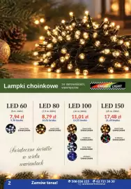 AT gazetka Strona 2: Lampki choinkowe ze sterownikiem, wewnętrzne ENERGY LIGHT LED 60 (5 m, 230V) 7,94 zł 9,76 brutto LED 80