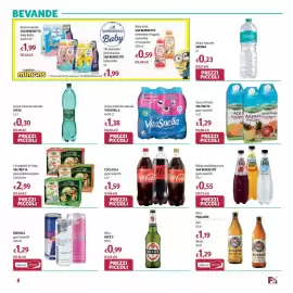 Volantino Futura Supermercati Pagina 8: Acqua minerale naturale Vitasnella €1,38, Succo di frutta Valfrutta €1,29