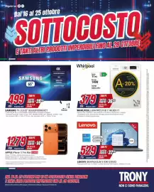 Volantino Trony Pagina 1: Lenovo IDEAPAD SLIM 3 83K101K4IX €529,00, Samsung TV LED 65" €499,00