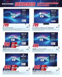 Volantino Trony Pagina 12: Hisense TV Mini LED 55" 55U7S PRO €519,00, Hisense TV QLED 4K 65" €499,00