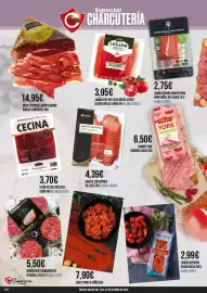 Folleto Claudio Página 2: Palcarsa cecina de vaca €3,70, Legado jamón cebó 50% raza ibérica €3,95