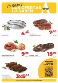 Folleto Alimerka Página 3: Sardinas €4,95, Andarica, la pieza €5,00