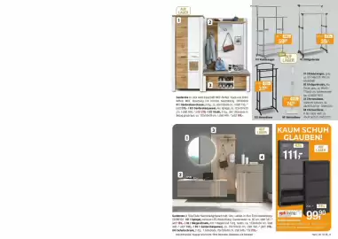 Opti Wohnwelt Prospekt Seite 11: Opti living Metallschuhschrank €111,00, Rollgarderobe €39,00