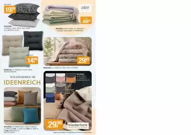 Opti Wohnwelt Prospekt Seite 20: Wendeplaid biederlack €29,99, Kissenhülle €14,99