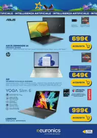 Volantino Euronics Pagina 7: Lenovo Yoga Slim 6 €999,00, Asus Zenbook 14 €699,00