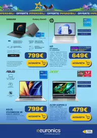 Volantino Euronics Pagina 9: Acer Aspire 3 €479,00, ASUS VIVOBOK 16 €799,00