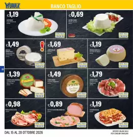 Volantino Hurrà Pagina 10: Emmentaler Svizzero €1,69, Terre Brune Pecorino Stagionato €1,49