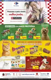 Folheto Carrefour Página 1: Supremo - alimento para gatos fancy feast €4,49, Dog chow - alimento para cães €2,79