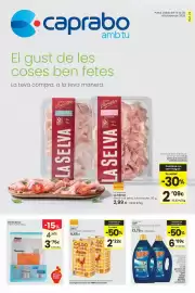 Catálogo Caprabo Página 1: Wipp - detergent en gel limpio & liso, 40 dosis €13,79, La selva - en aceite de oliva extra €2,99