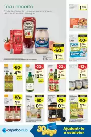 Catálogo Caprabo Página 12: Borges - oli d'oliva verge extra €8,99, Ferrer - salsa de tomaquet per a pâtes €2,25