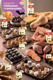 Catálogo Caprabo Página 6: Musfi's - panellets de coco i xocolata €4,95, Moniatos per fer al microones €1,99