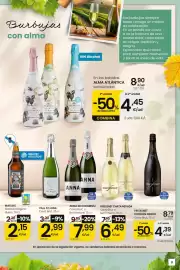 Folleto Eroski Página 11: Alma atlantica - en las bebidas senalizados €8,90, Vall d'lluna - cava brut €2,99
