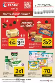 Folleto Eroski Página 1: Hipermercados EROSKI contigo Queres aforrar comigo? Adiántate ao Nadal OUTUBRO Oferta válida do