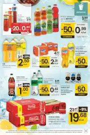 Folleto Eroski Página 25: Fanta refrescos de naranja €2,31, Eroski refrescos de té €0,80